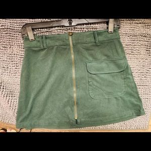 Dark forest green mini skirt from 0 21